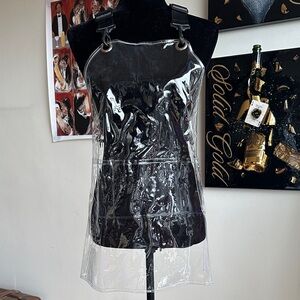 Clear PVC Apron With Black Trim